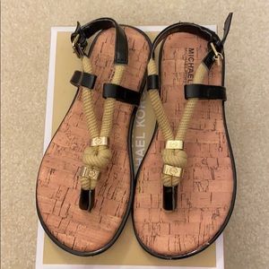 Michael Kors Kids Black/tan sandals size 12